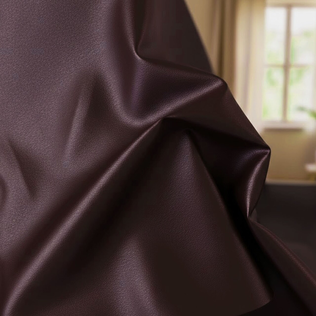 1 Yard 100% polyester Soft Faux Leather Vinyl Fabric 0.8mm Thick, 54" Wide for Upholstery, Wallets & DIY Sewing